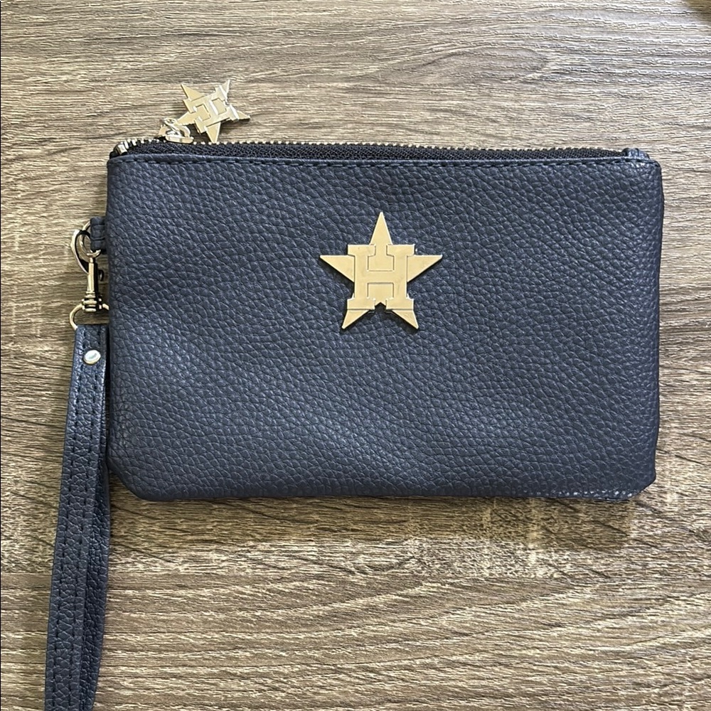 Black Wristlet with Gold Star Accent